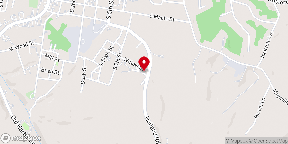 Map showing location of Scottsville First General Baptist Church