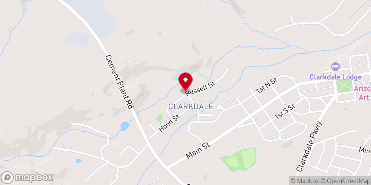 Map showing location of Bethany Baptist Church