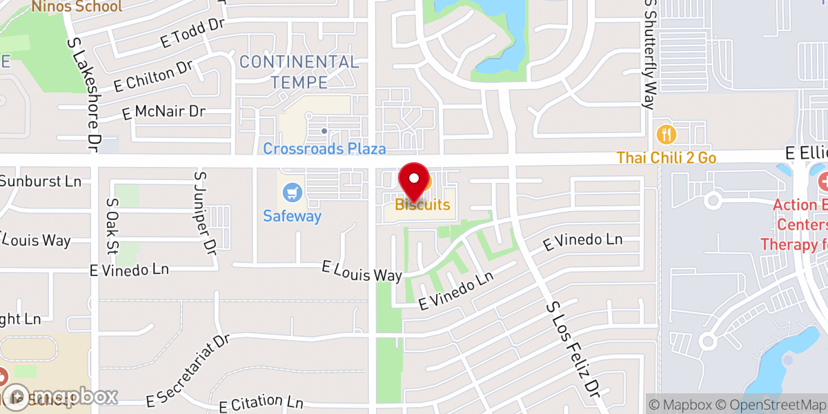 Map showing location of Central Christian Church - Tempe
