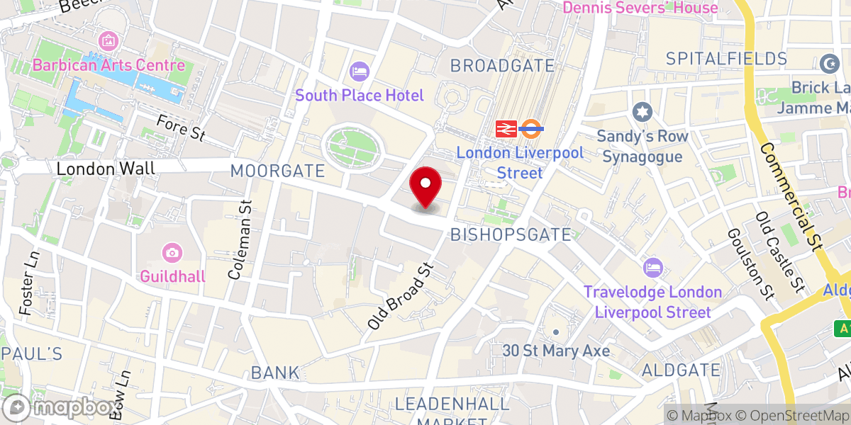 Map showing location of All Hallows On The Wall