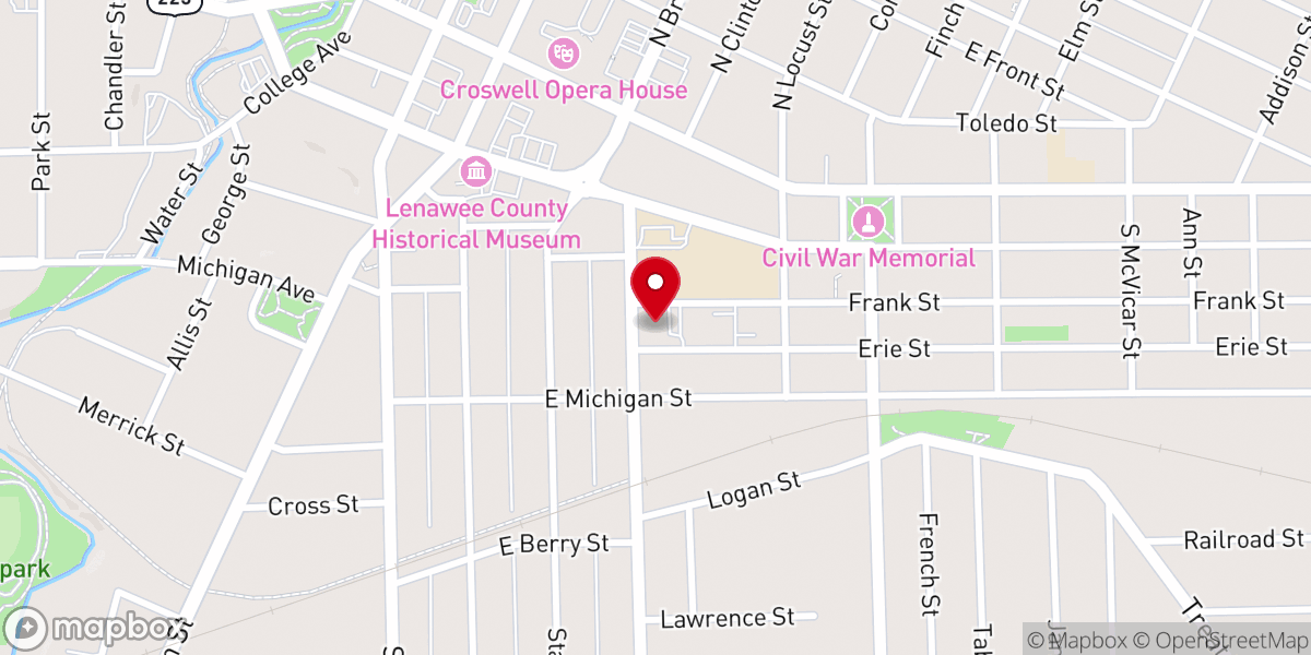 Map showing location of Holy Family Parish St. Mary Campus