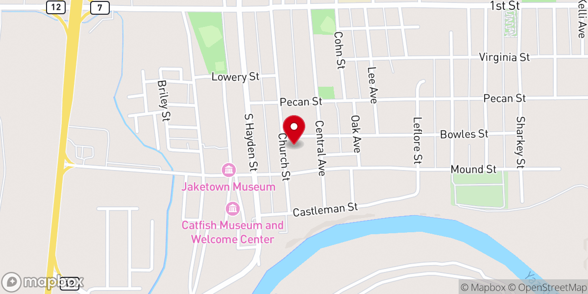 Map showing location of All Saints Catholic Church