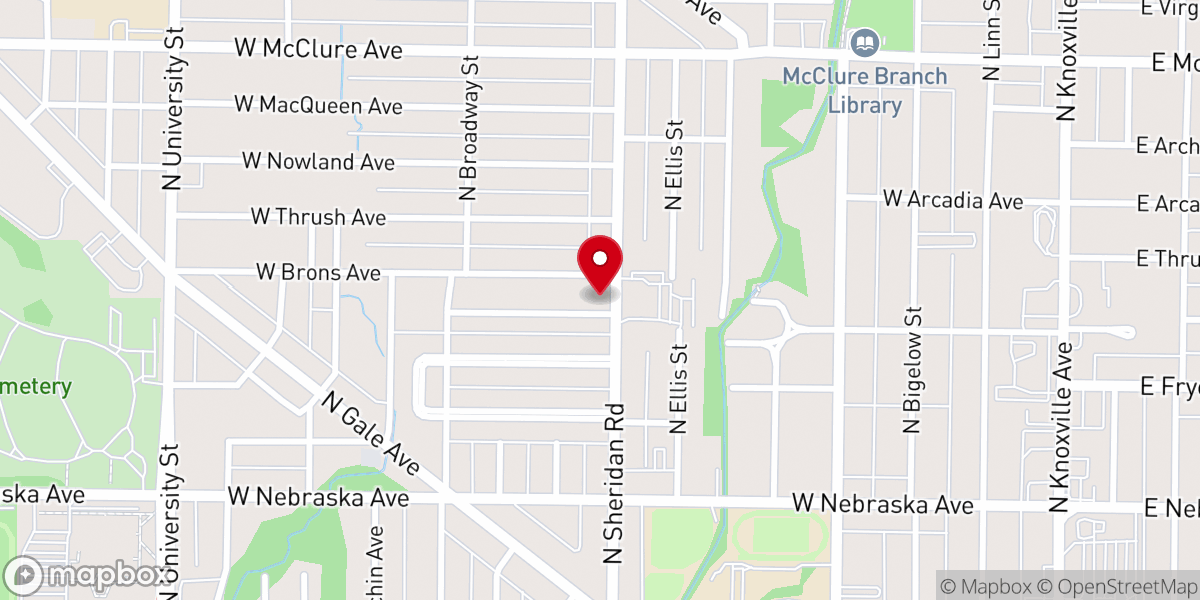 Map showing location of First Free Methodist Church