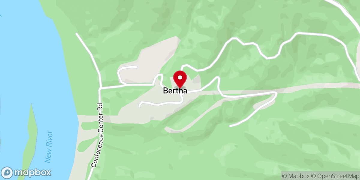 Map showing location of Bluestone Camp & Retreat