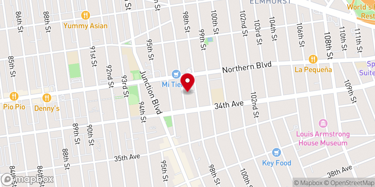 Map showing location of Mount Olivet Gospel Church