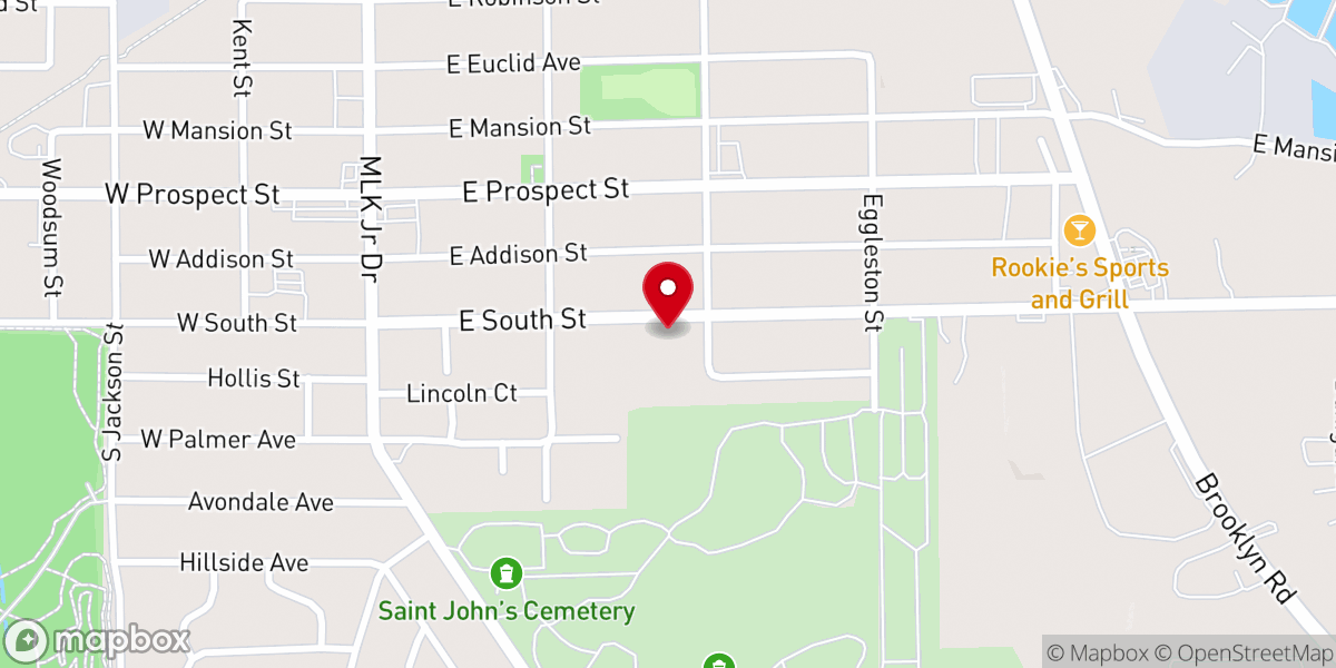 Map showing location of Greater Philadelphia Church