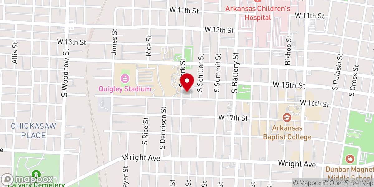 Map showing location of Bullock Temple CME Church