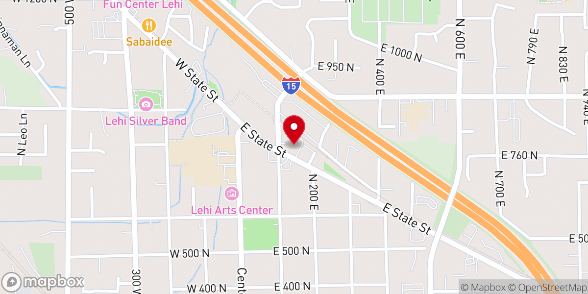 Map showing location of IGLESIA El SHADDAI Lehi