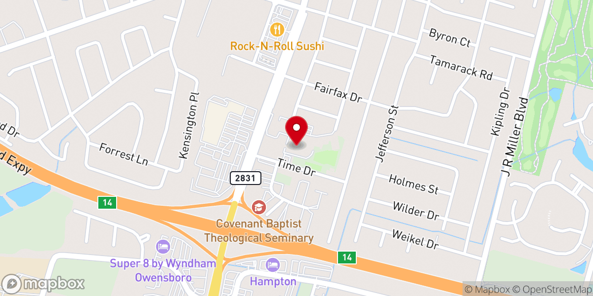 Map showing location of Our Lady of Lourdes Catholic Church
