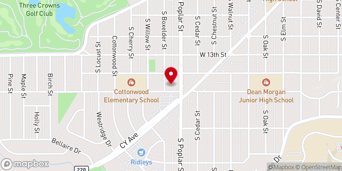 Map showing location of Unitarian Universalist Community of Casper