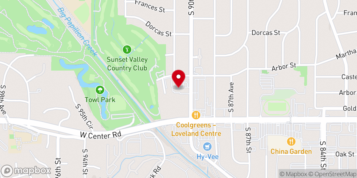 Map showing location of Blessed Hope Baptist Church - Omaha, NE