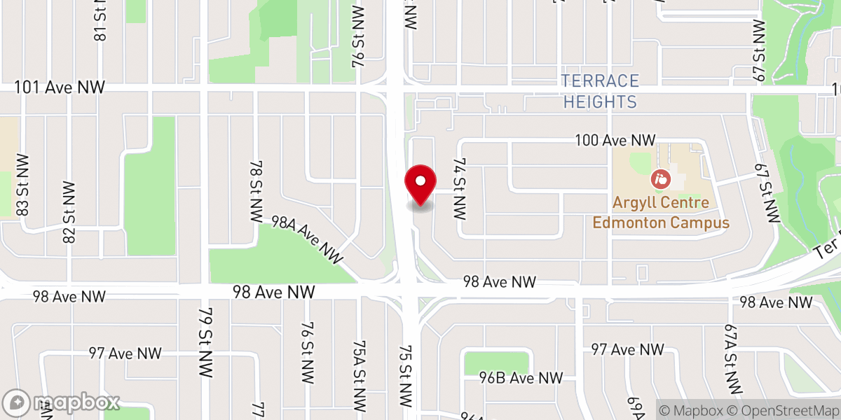 Map showing location of St. Andrew's Ukrainian Orthodox Sobor