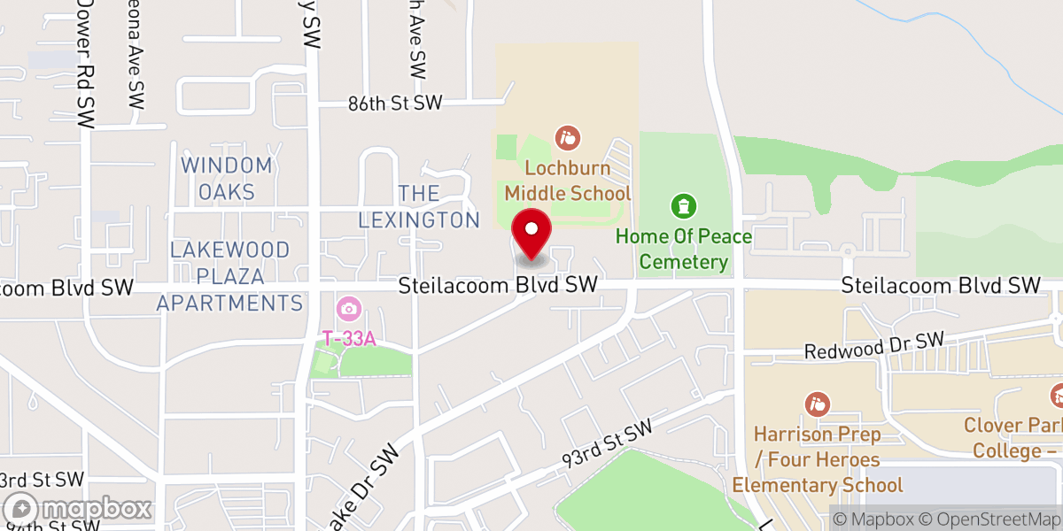 Map showing location of Jehovah's Baptist Church