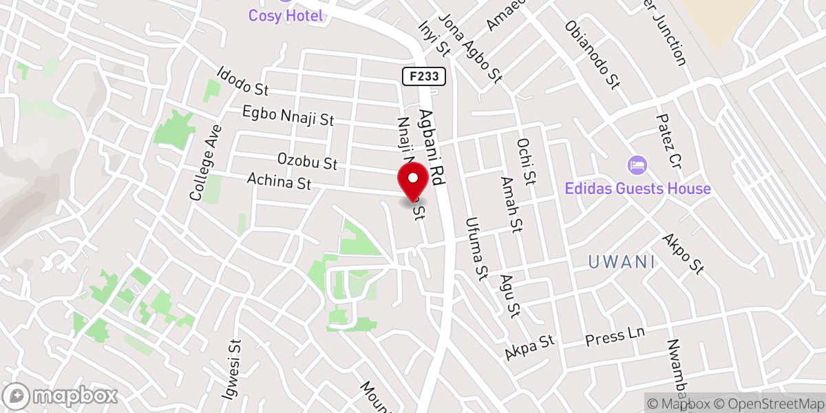 Map showing location of Mountain Of Fire And Miracles Ministries