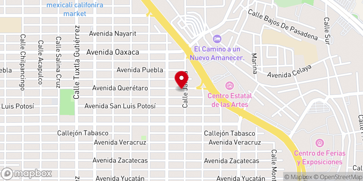 Map showing location of Parroquia Santo Niño de Atocha