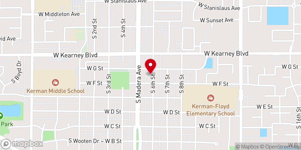 Map showing location of St Patrick's Church Parish Center
