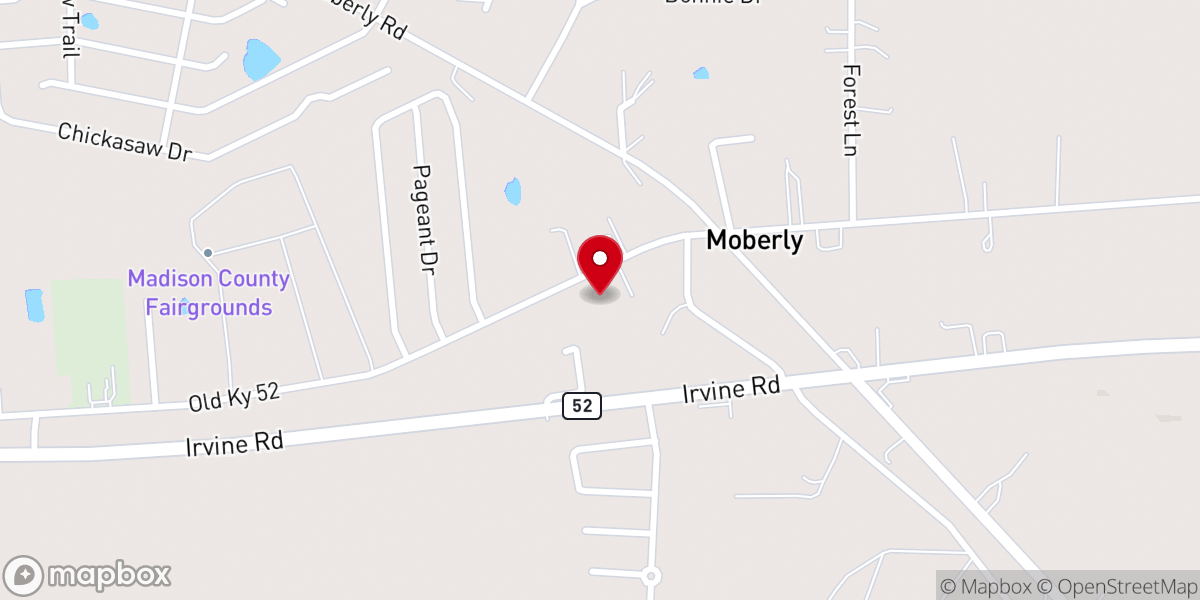 Map showing location of New Hope Freewill Baptist