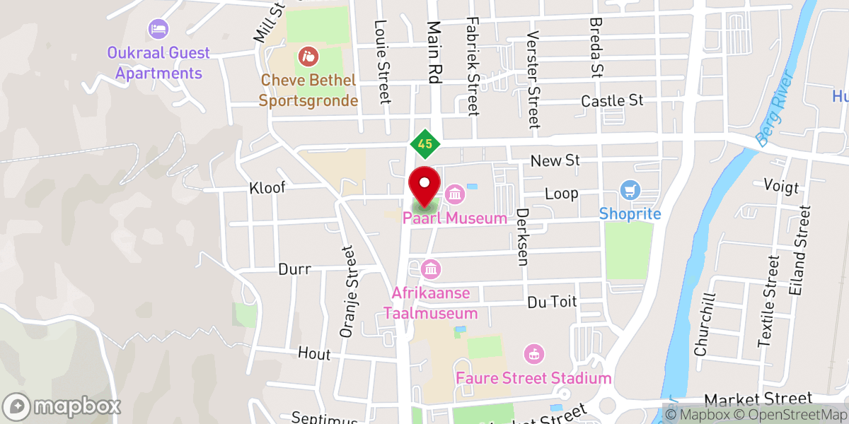 Map showing location of Toringkerk (NG Kerk)