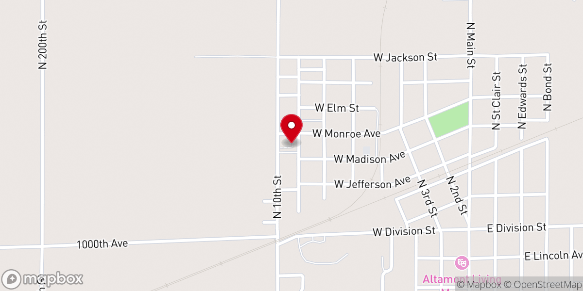 Map showing location of Saint Clares Roman Catholic Church