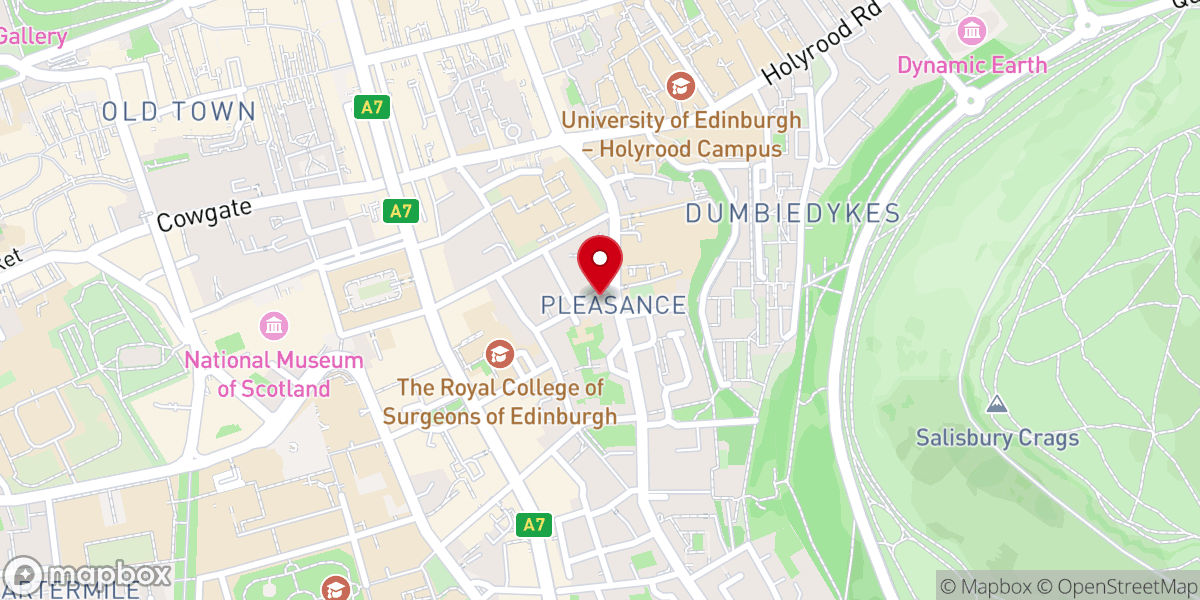 Map showing location of The Salvation Army Homeless Service