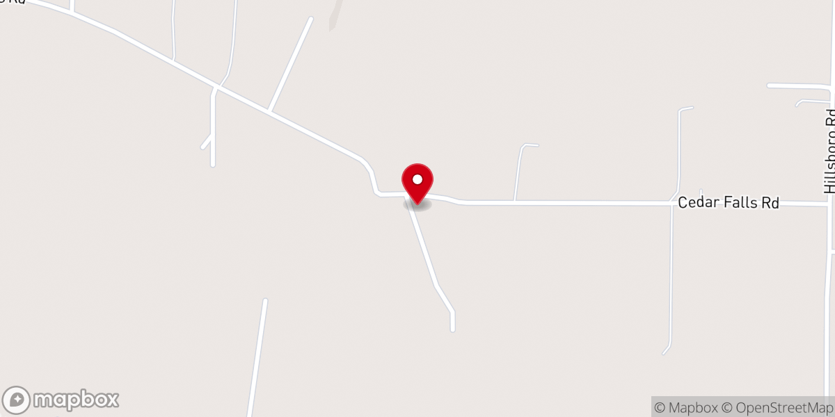 Map showing location of Russell Chapel