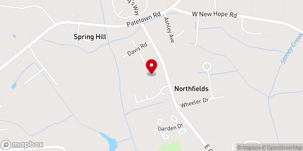 Map showing location of Freedom Baptist Church
