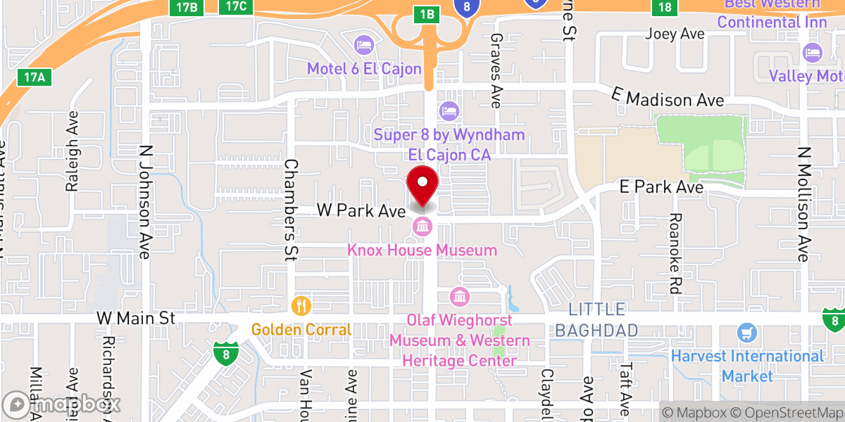 Map showing location of Welcome Home Ministries