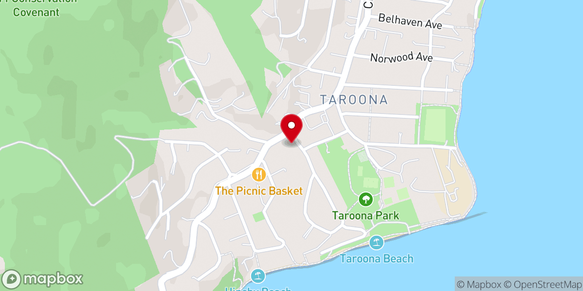Map showing location of Taroona Uniting Church