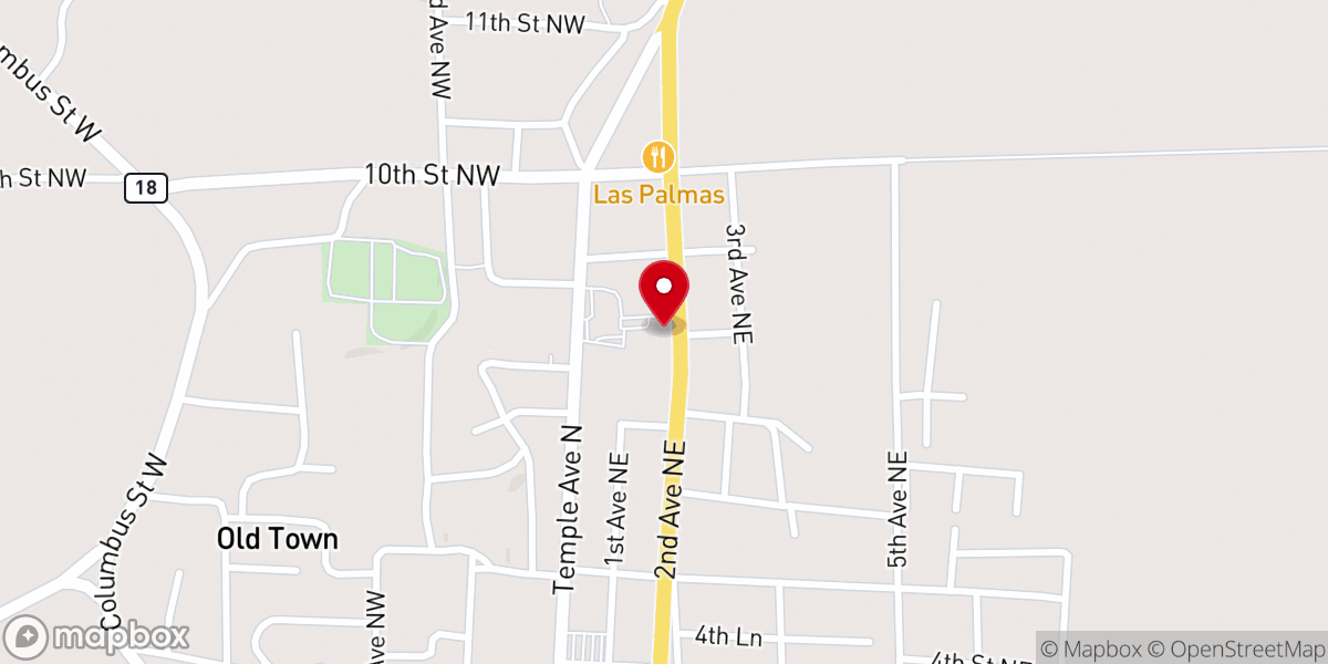 Map showing location of Fayette Church of Christ