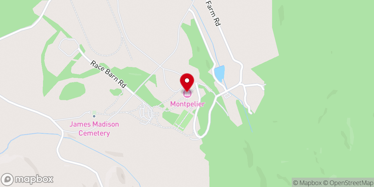 Map showing location of James Madison's Montpelier