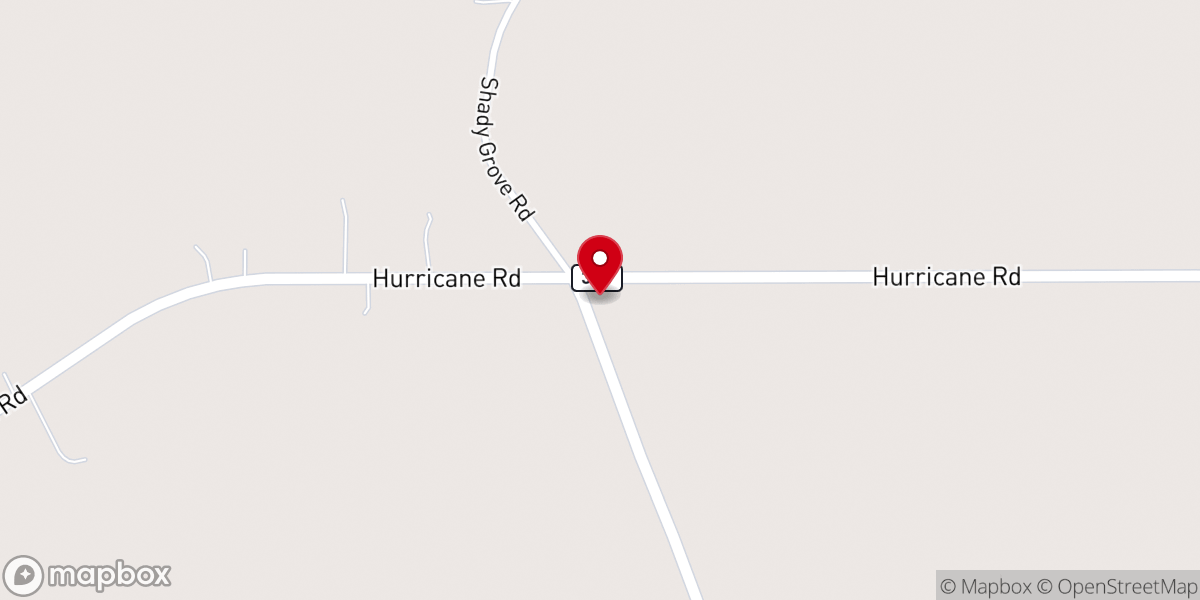 Map showing location of Bethany Primitive Baptist Church