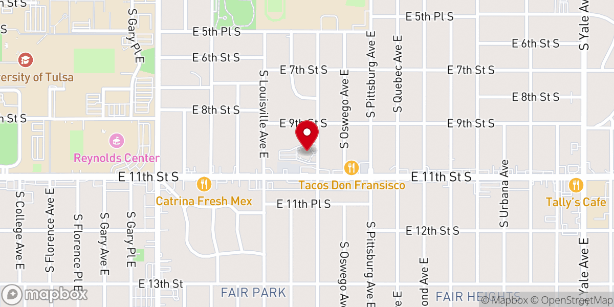 Map showing location of Heritage Church