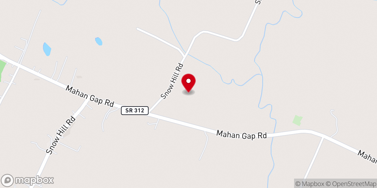 Map showing location of Mountain View Christian Church
