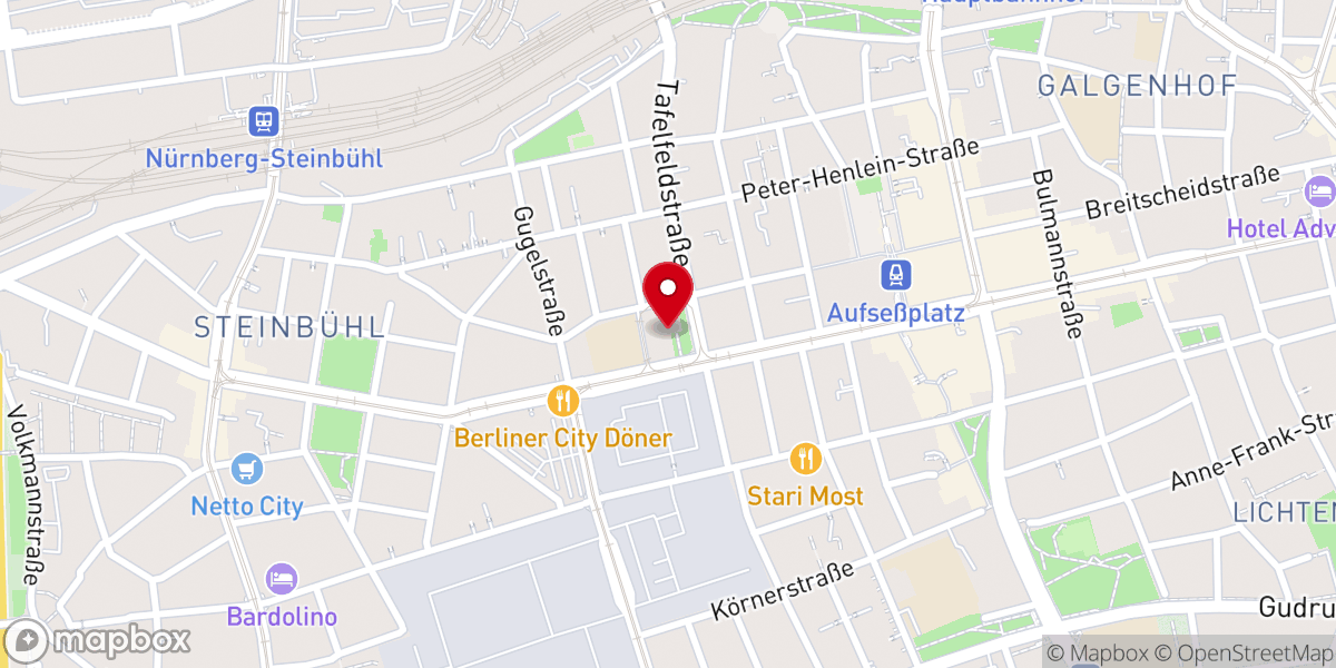 Map showing location of Christuskirche - Evangelisch-Lutherische Kirchengemeinde Nürnberg - Christuskirche