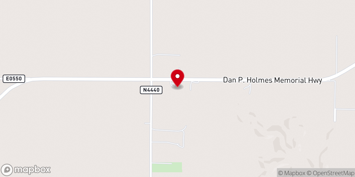 Map showing location of Little Rock Baptist Church