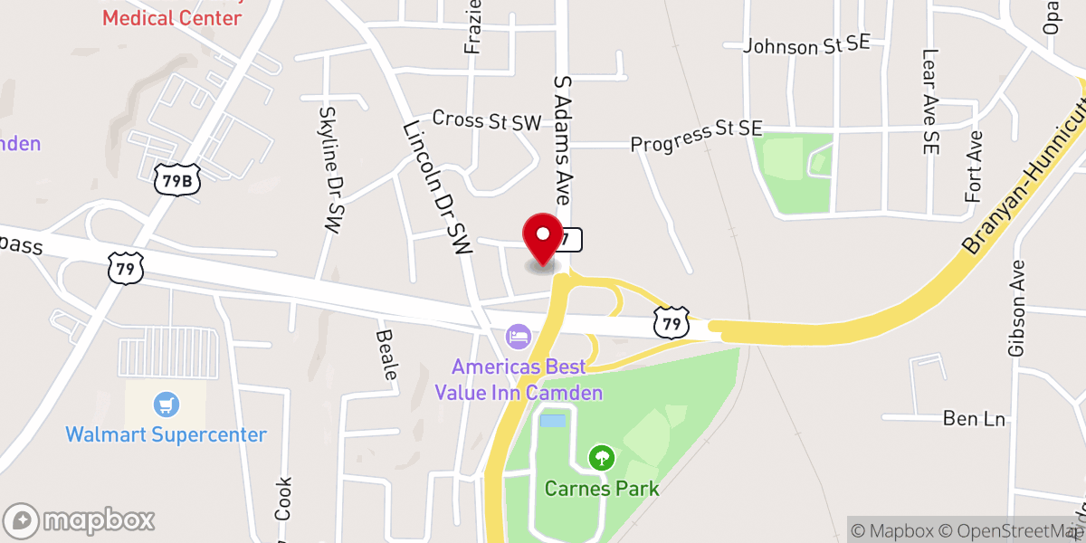 Map showing location of Greater Saint Paul Baptist Church