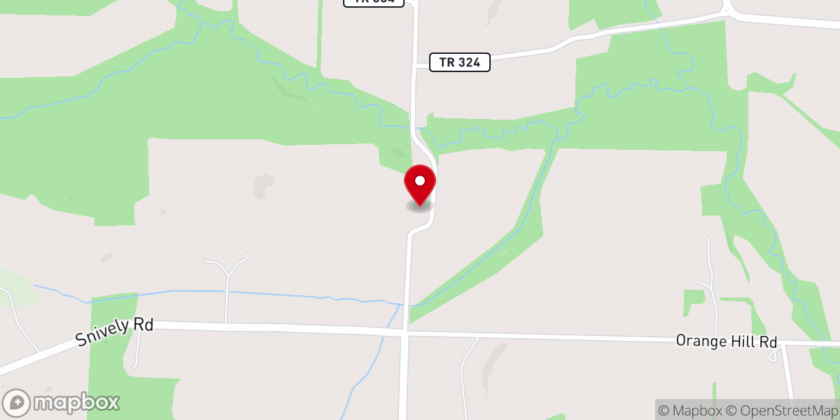 Map showing location of North Bend Church