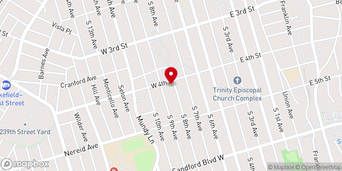 Map showing location of Greater Centennial A.M.E. Zion Church