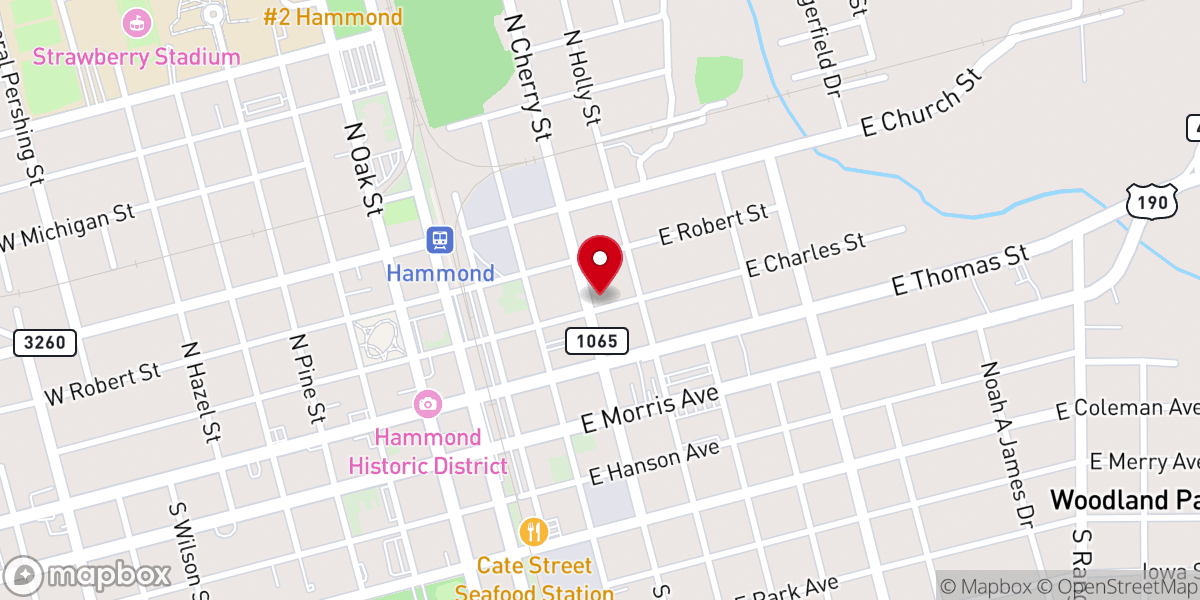 Map showing location of First Christian Church