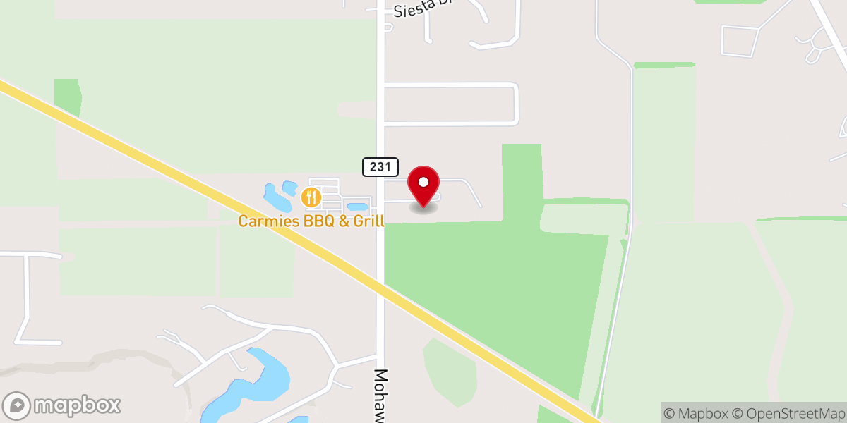 Map showing location of Redeemer Lutheran Church