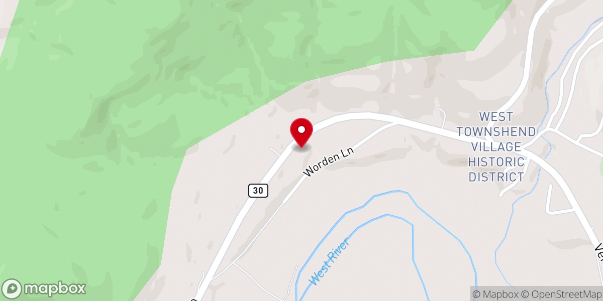 Map showing location of West Townshend Seventh-day Adventist Church