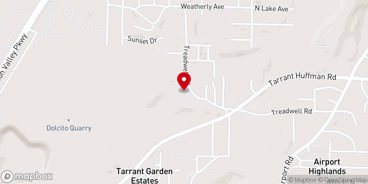 Map showing location of New Lily Hill Church