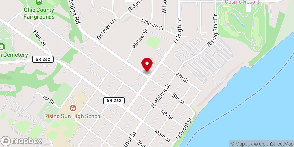 Map showing location of First United Church of Christ