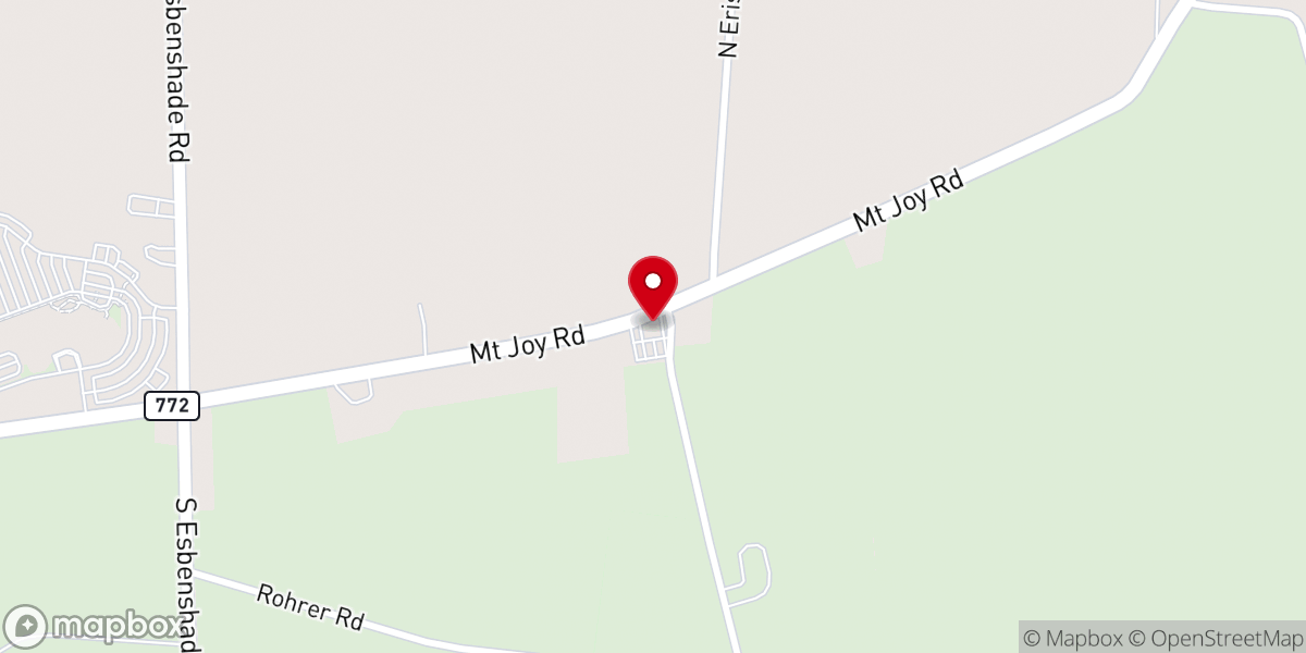Map showing location of Erisman Mennonite Church