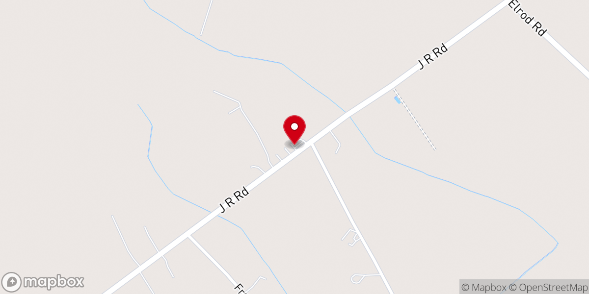 Map showing location of Mount Hebron Church