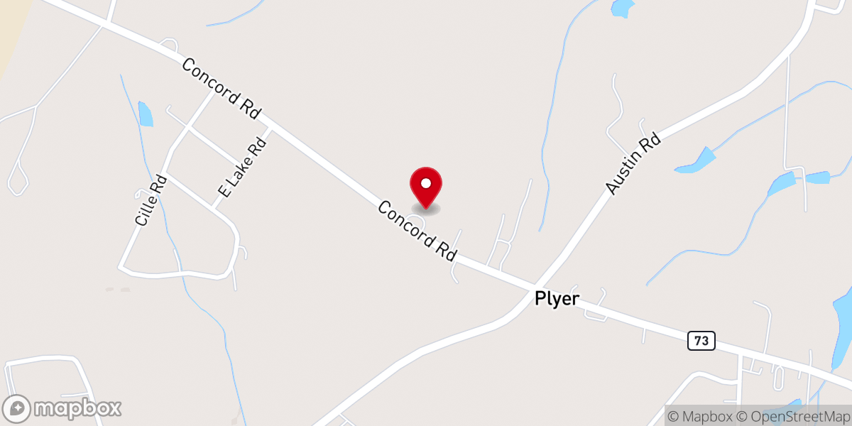 Map showing location of Full Gospel Mission Church