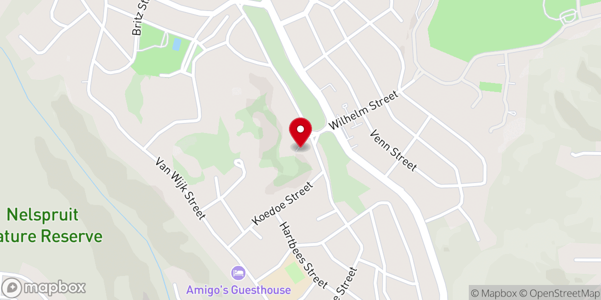 Map showing location of Nelspruit Bible Church