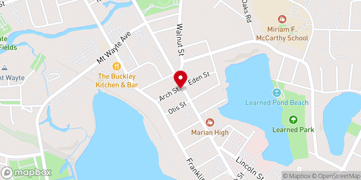 Map showing location of The Salvation Army Framingham Corps Community Center