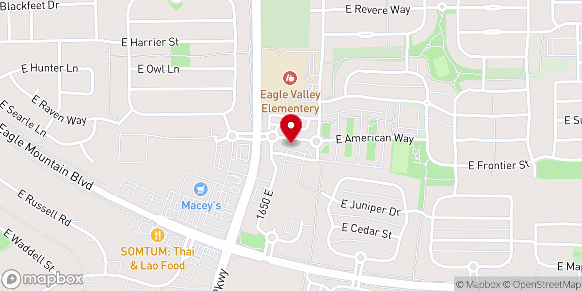 Map showing location of Eagle Mountain Calvary Chapel