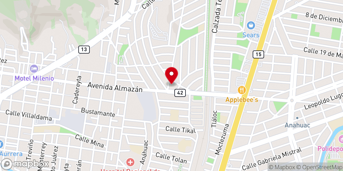 Map showing location of Iglesia Bautista De San Nicolás